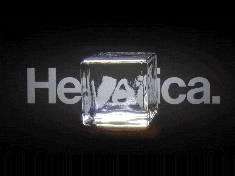 Helvetica Cube